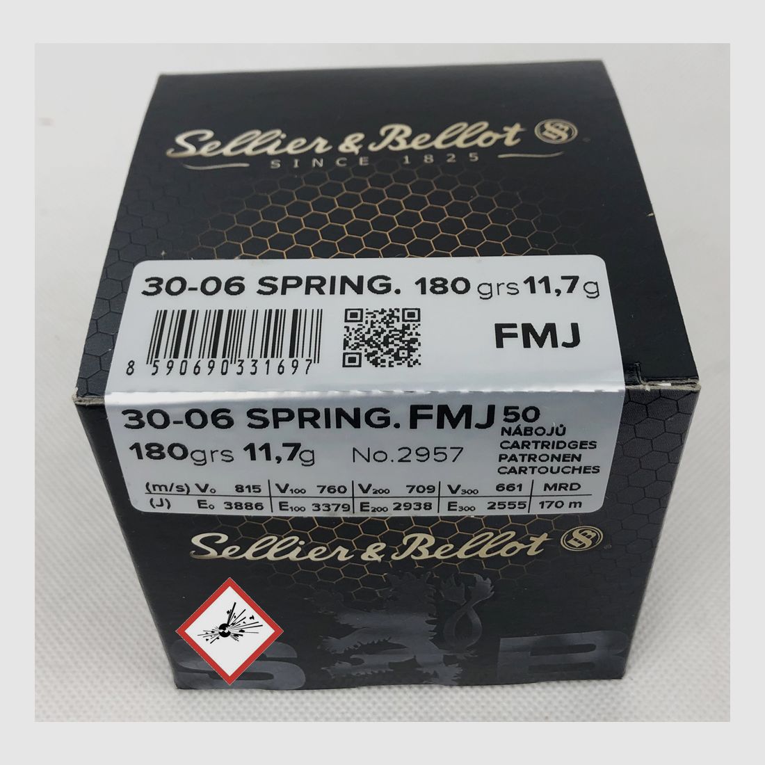 Sellier & Bellot Büchsenpatrone Kal. .30-06 FMJ 180grs