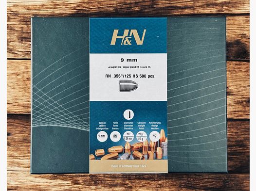 H&N projectiles RN .356/125 High Speed