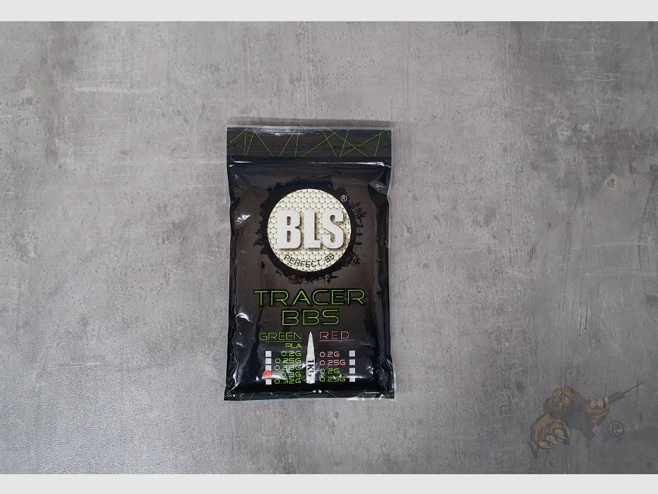 BLS Airsoft Bio Tracer BB`s 0.30g "Glow in the Dark" (3300 Stück) - Leuchtspur Grün