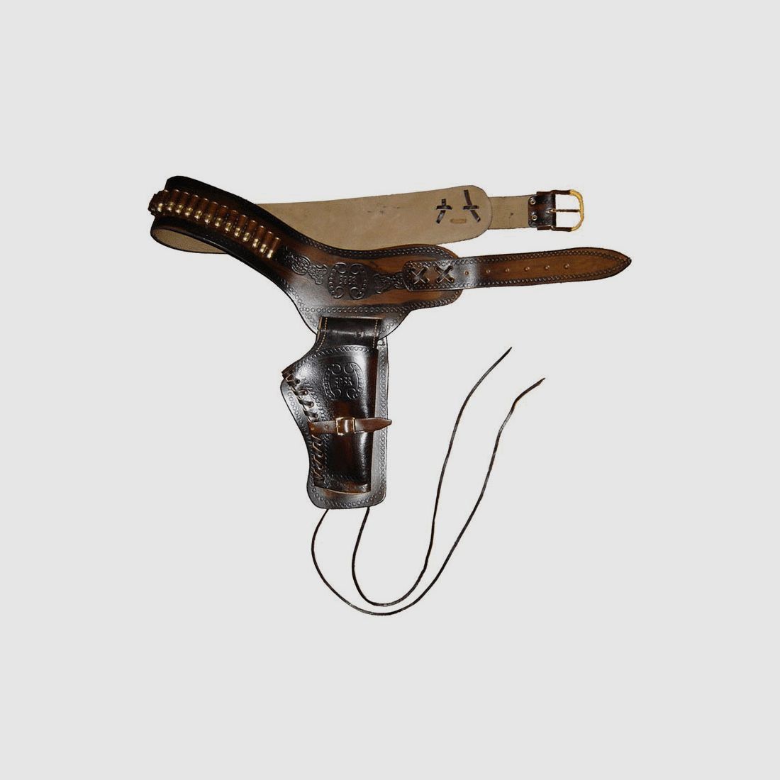 Cinturón de revolver occidental con 24 cartuchos decorativos