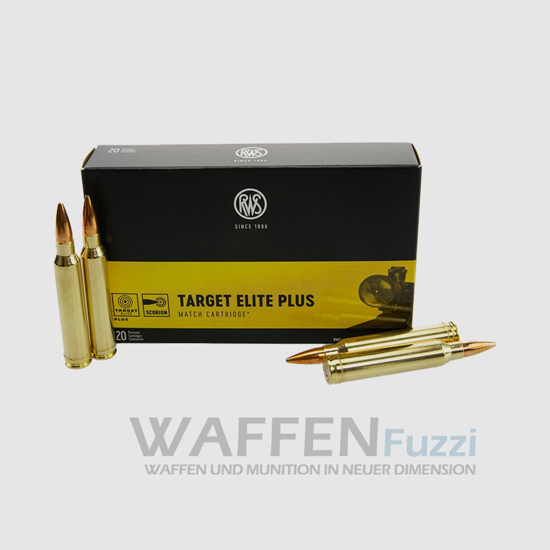 Cible Elite Plus Match Calibre .338 Lapua Mag. 250gr. 20 coups