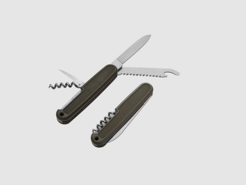 Bundeswehr Taschenmesser mit Hülle - Nachbau - Oliv