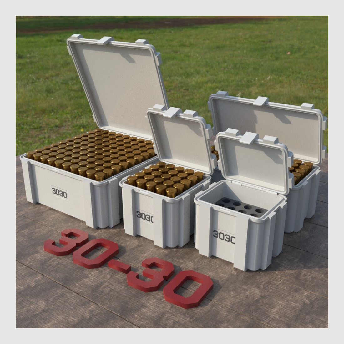 Filamelt Munitionsbox / Ammo Box .30-30 WIN – Patronenbox ‘Klappdeckel’ – 20 / 25 / 50 / 100 Runden