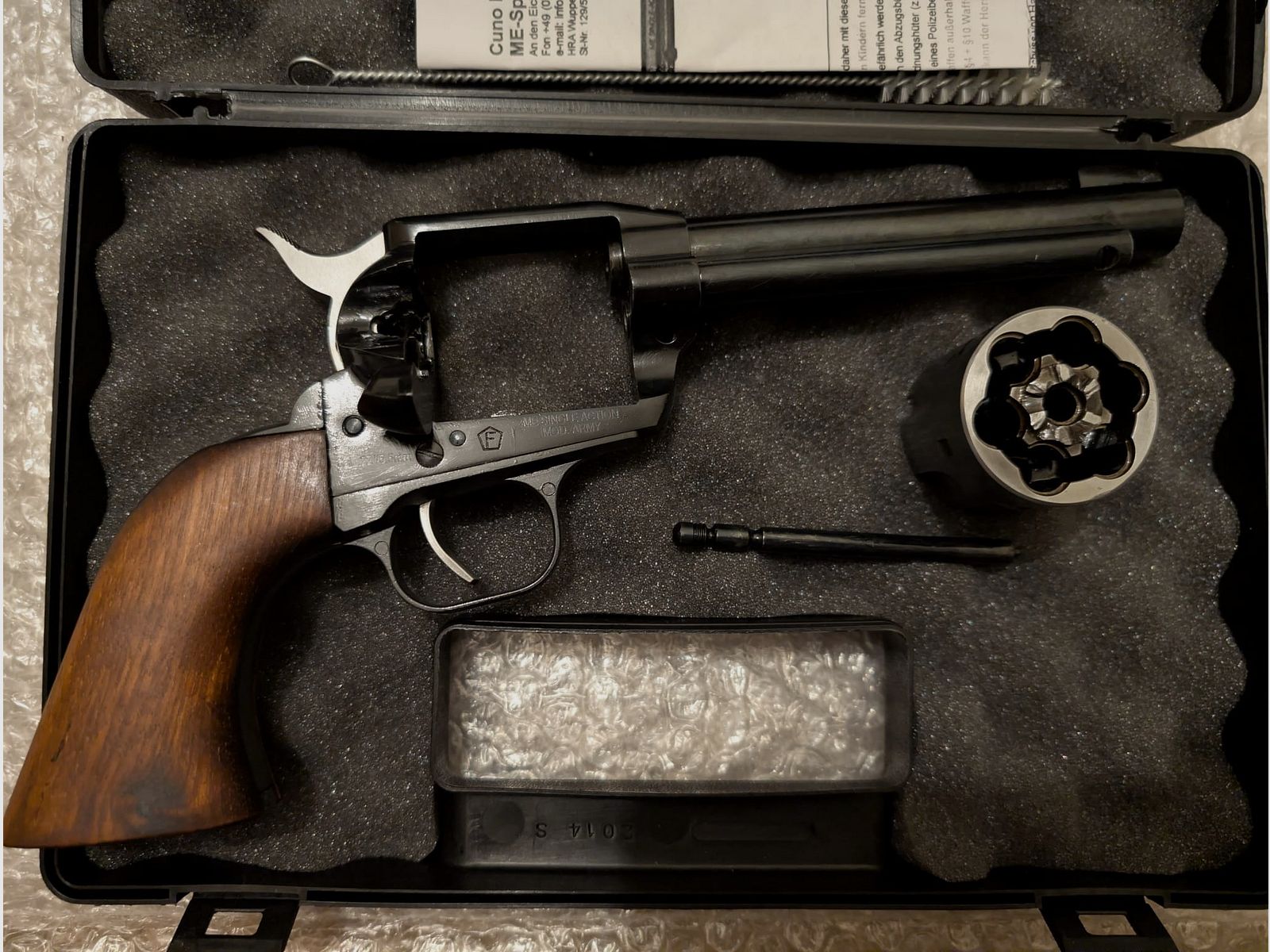 Weihrauch / ME Single Action Army Western LEP Revolver | Cal. 5,5 mm / .22 | Sonderedition mit entnehmbarer Trommel zur Wartung.