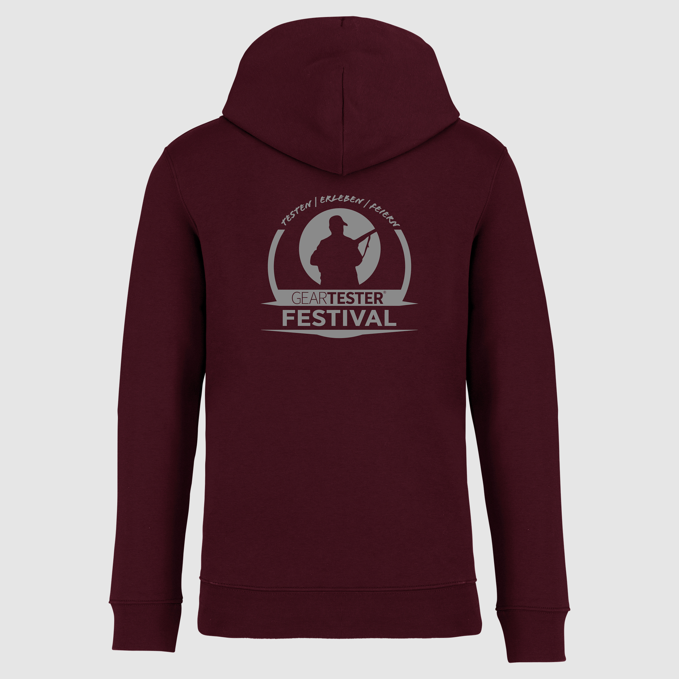 Geartester Festival Bio Hoodie, kleines Logo
