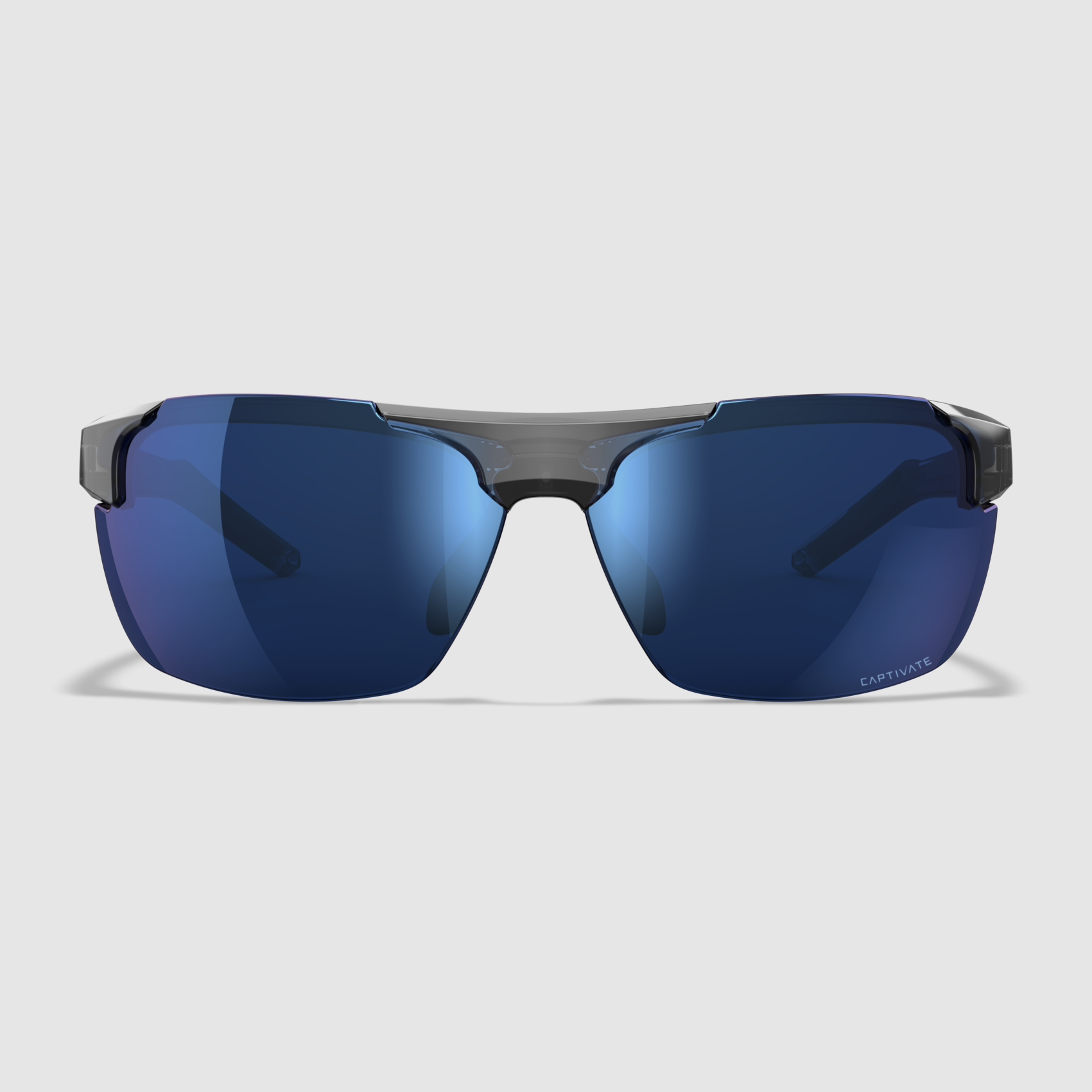 Wiley X Prime Sonnenbrille mit Captivate Polarized Blue Mirror-Gläsern und Gloss Crystal Grey-Rahmen ACPRM09, Bild 4 von 4