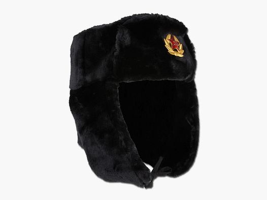 Gorro de piel ruso MFH con insignia