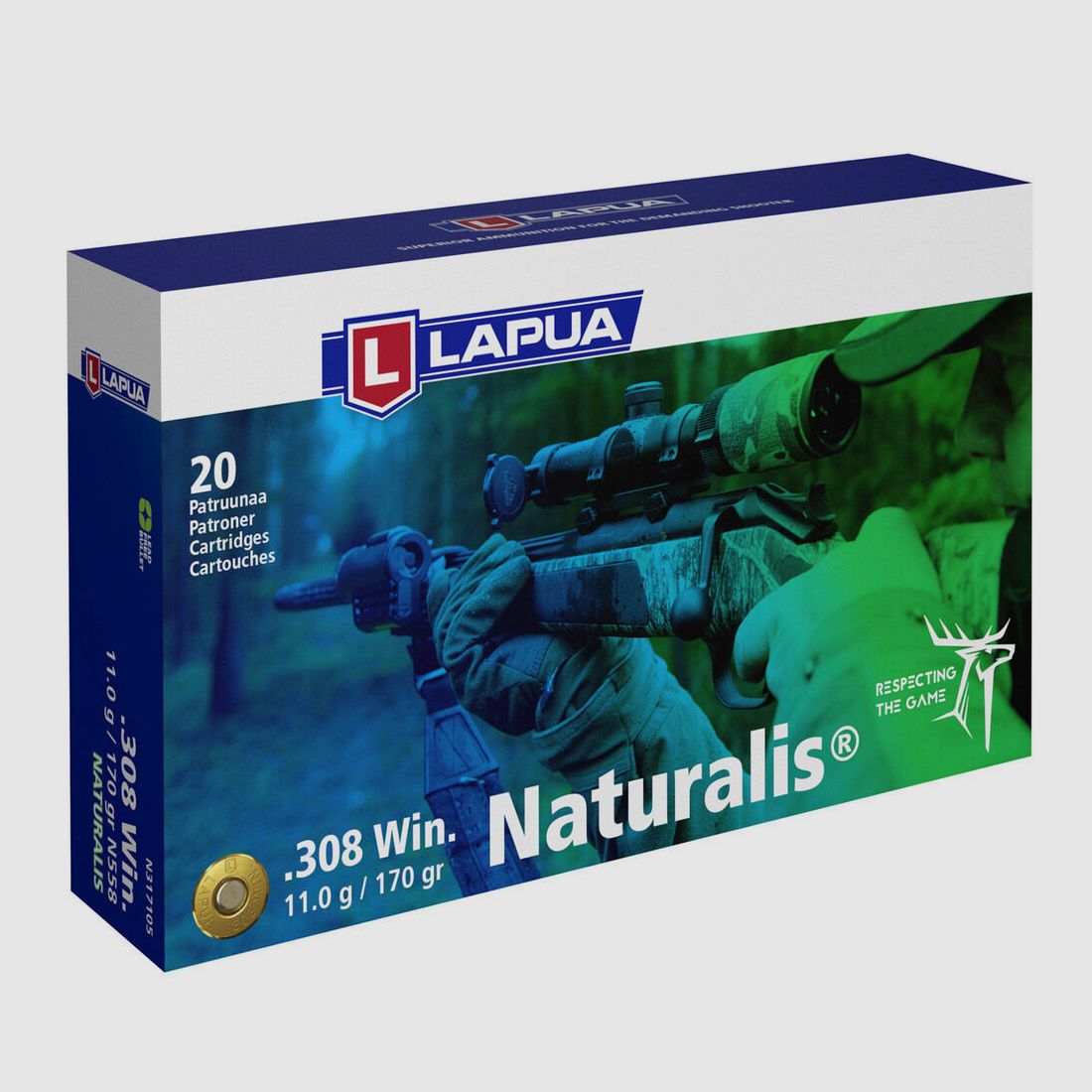 Lapua Naturalis 11g/170grs à20 .308 Win.