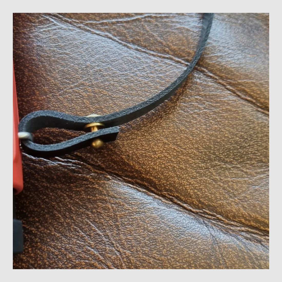 Leather binocular strap