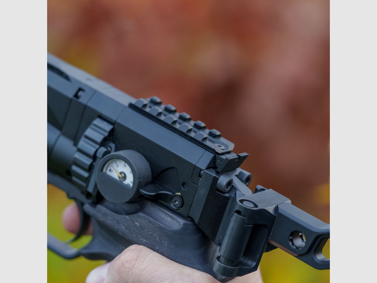 Picatinny Schiene - kurz Version | CNC ALU | schwarz eloxiert | Huben GK1 DE-Modell