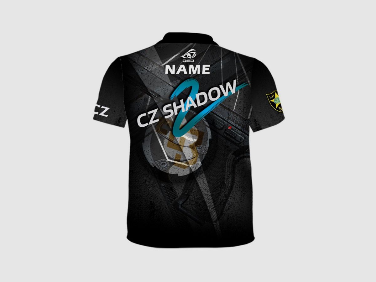 DED CZ Shadow 2 Black T-Shirt, Größe: S, Benutzerdefinierter Name: Mit Benutzerdefiniertem Namen, Bekleidungsart: Regulär (Herren), Bild 2 von 3