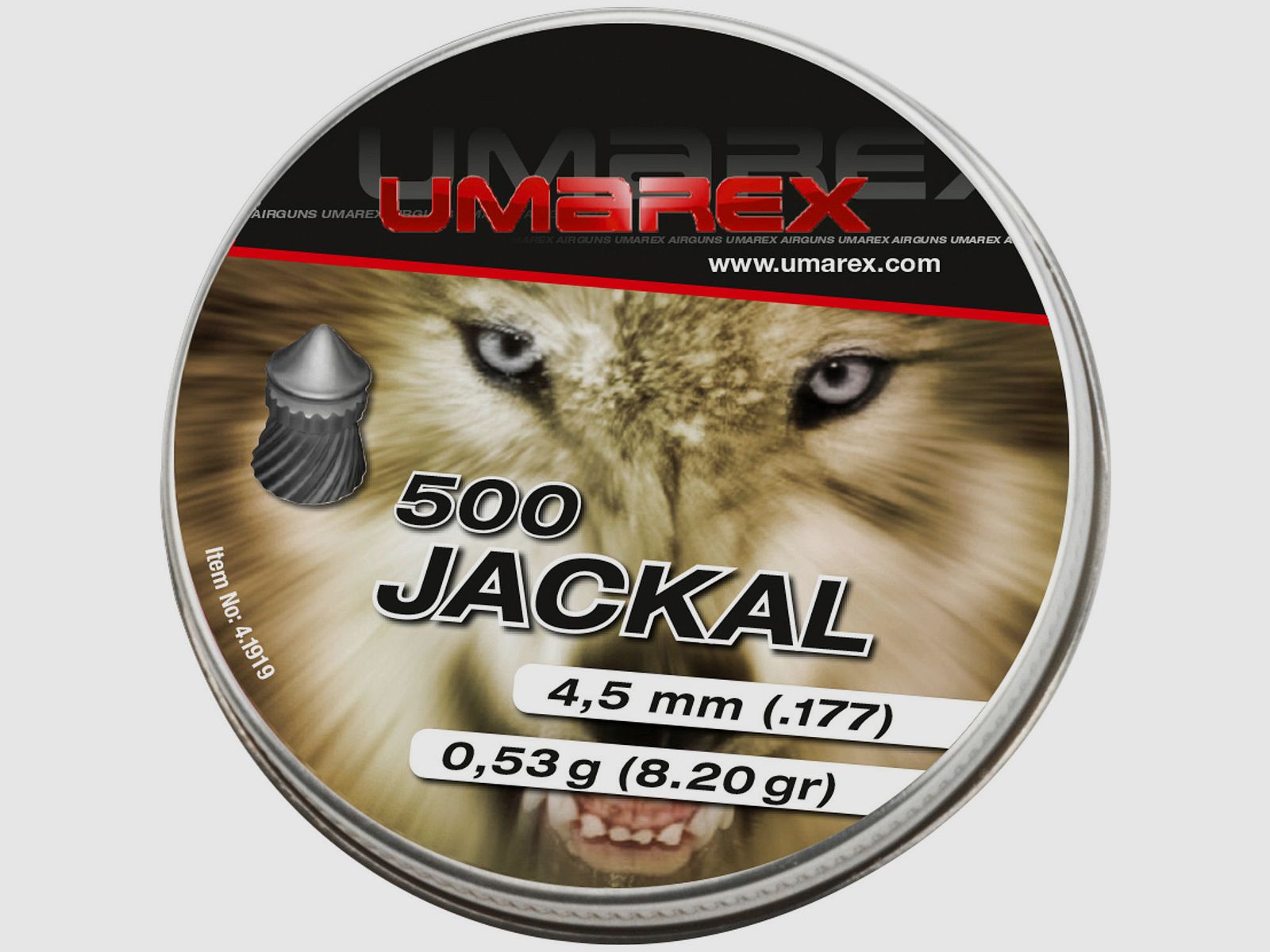 Jackal Spitzkopf geriffelt - 4,50mm/0,53g/8,2gr (a500)