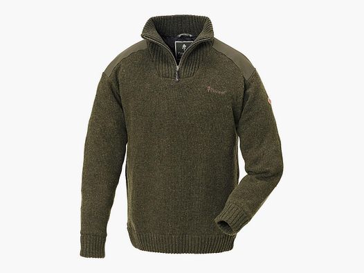 Pinewood Strickpullover Herren Hurricane - Dunkelgrün Mélange