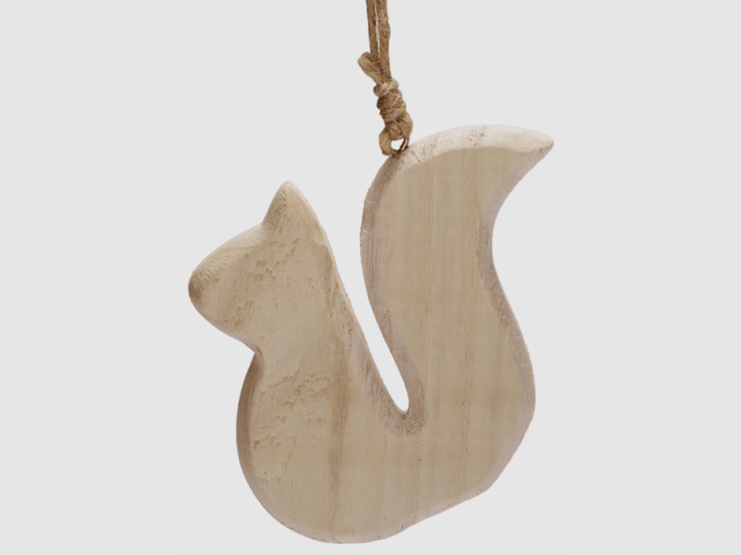 Pendentif en bois "Écureuil"