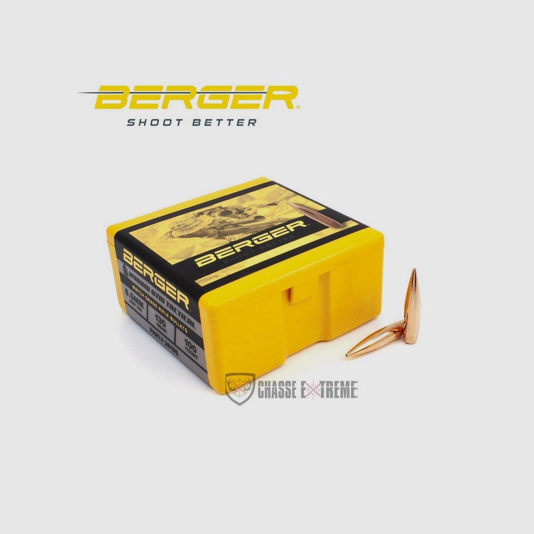 100 Balas BERGER Cal 6.5mm 130gr AR Hybrid OTM Tactical, imagen 2 de 2