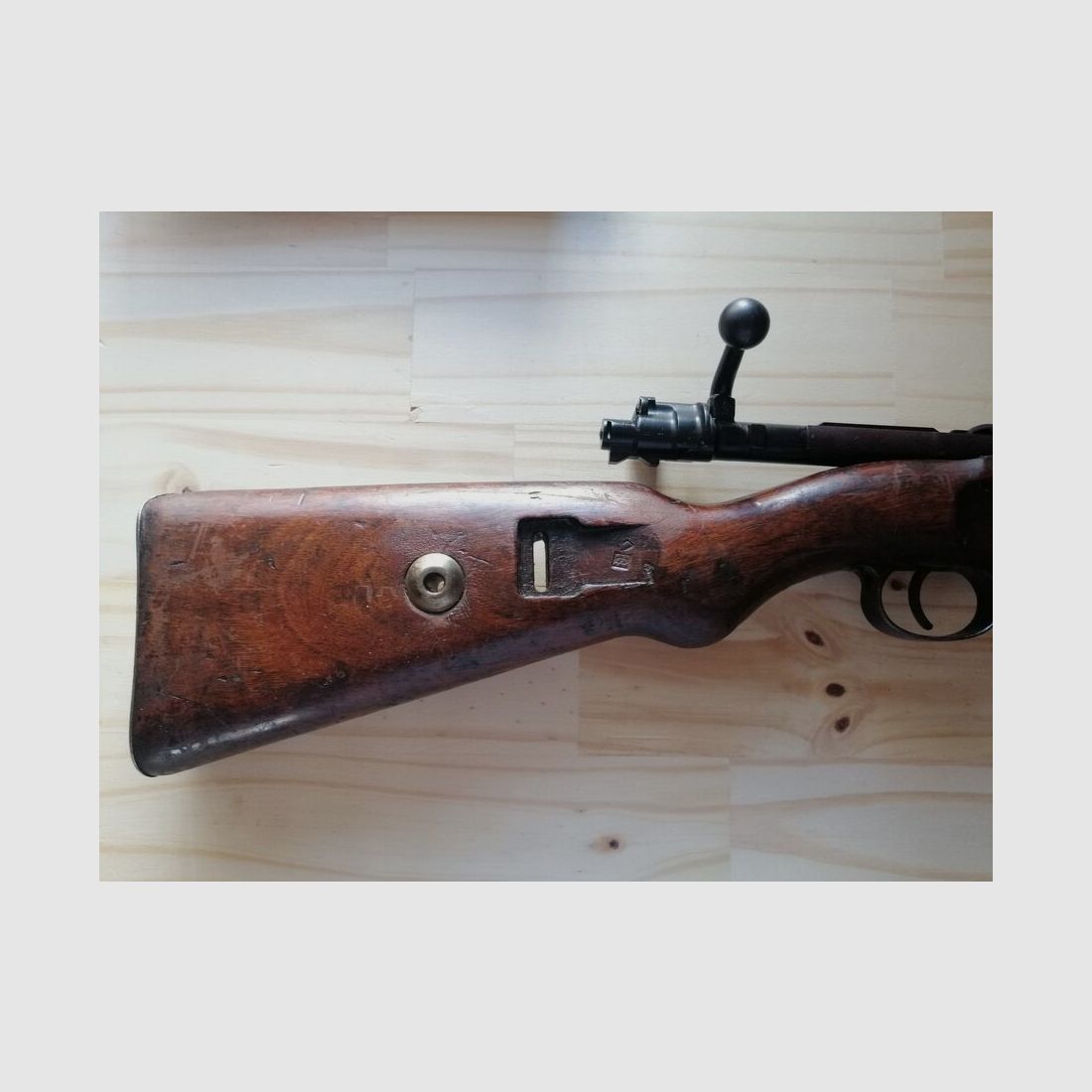 K98 Geweer – zeldzame Fabricage BSW 1937 (Gustloff) – Waarschijnlijk Sovjet-inname – opnieuw gekamerd 8x60S – BE, afbeelding 3 van 14