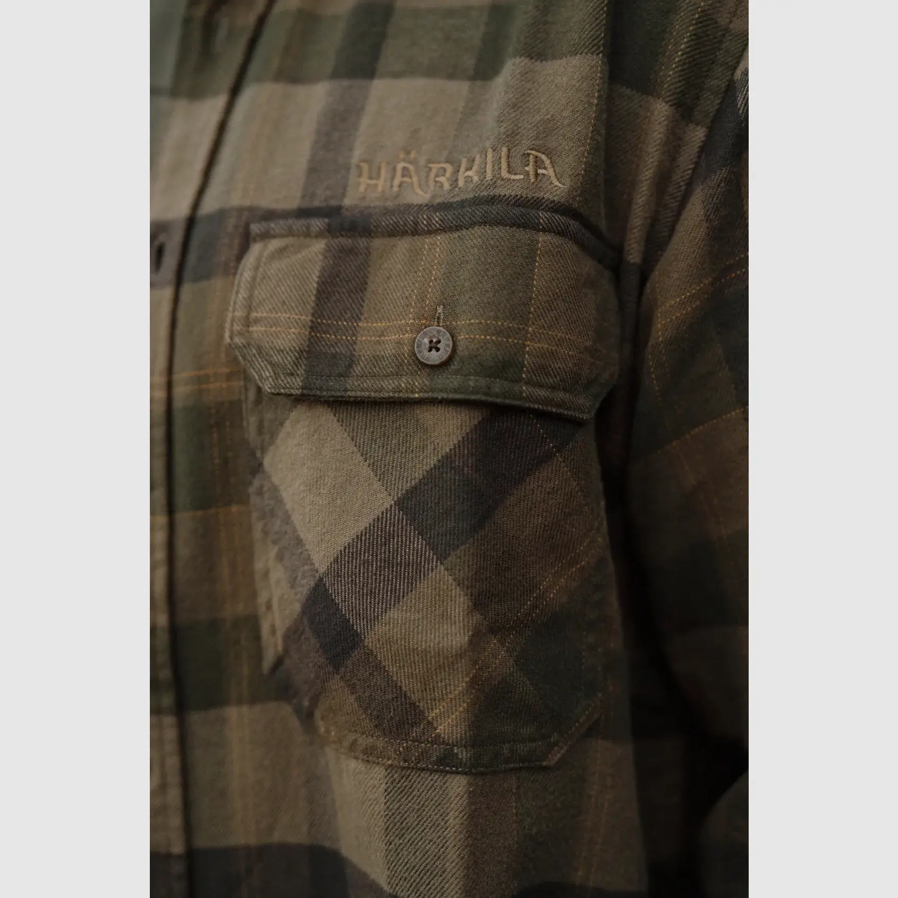 Härkila Asmund Chemise à manches longues, à carreaux vert hêtre, image 3 sur 8