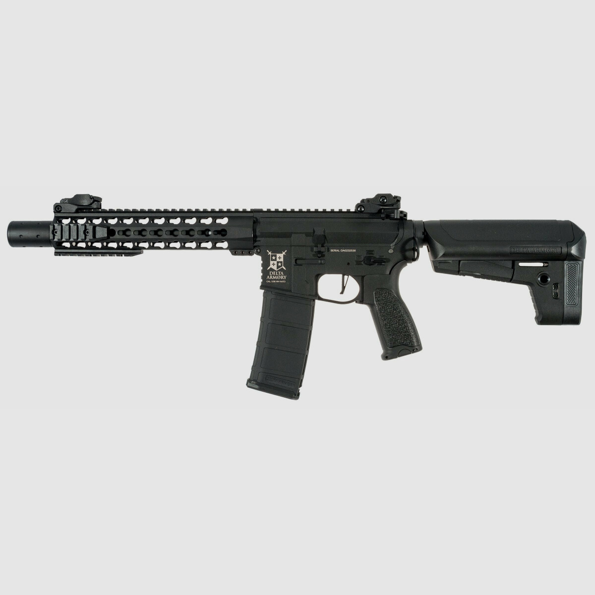 AR15 KeyMod 10 Zoll PREDATOR CHARLIE Schwarz S-AEG Softair Gewehr Frei ab 18 Jahren | Delta Armory