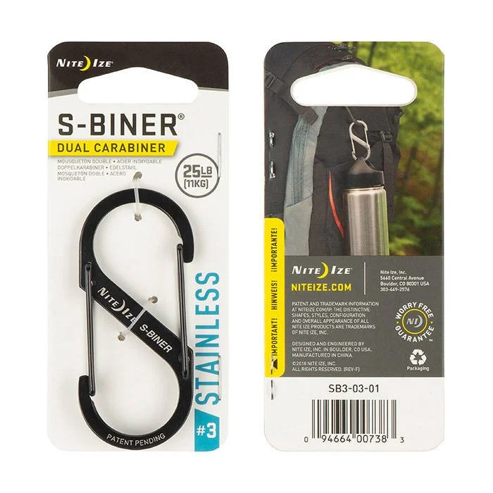 S-Biner #3 – Negro – SB3-03-01 – Nite Ize, imagen 2 de 2