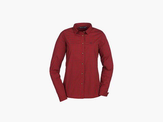 Chemisier Stretch Blaser Sergia à carreaux marron / rouge