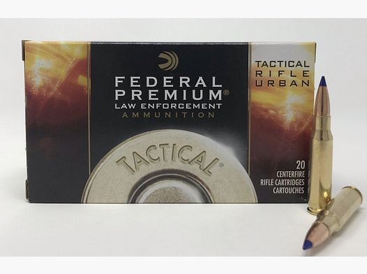Federal TRU (Tactical Rifle Urban) .308 Win. 168GR Tactical Tipped MatchKing 20 Patronen