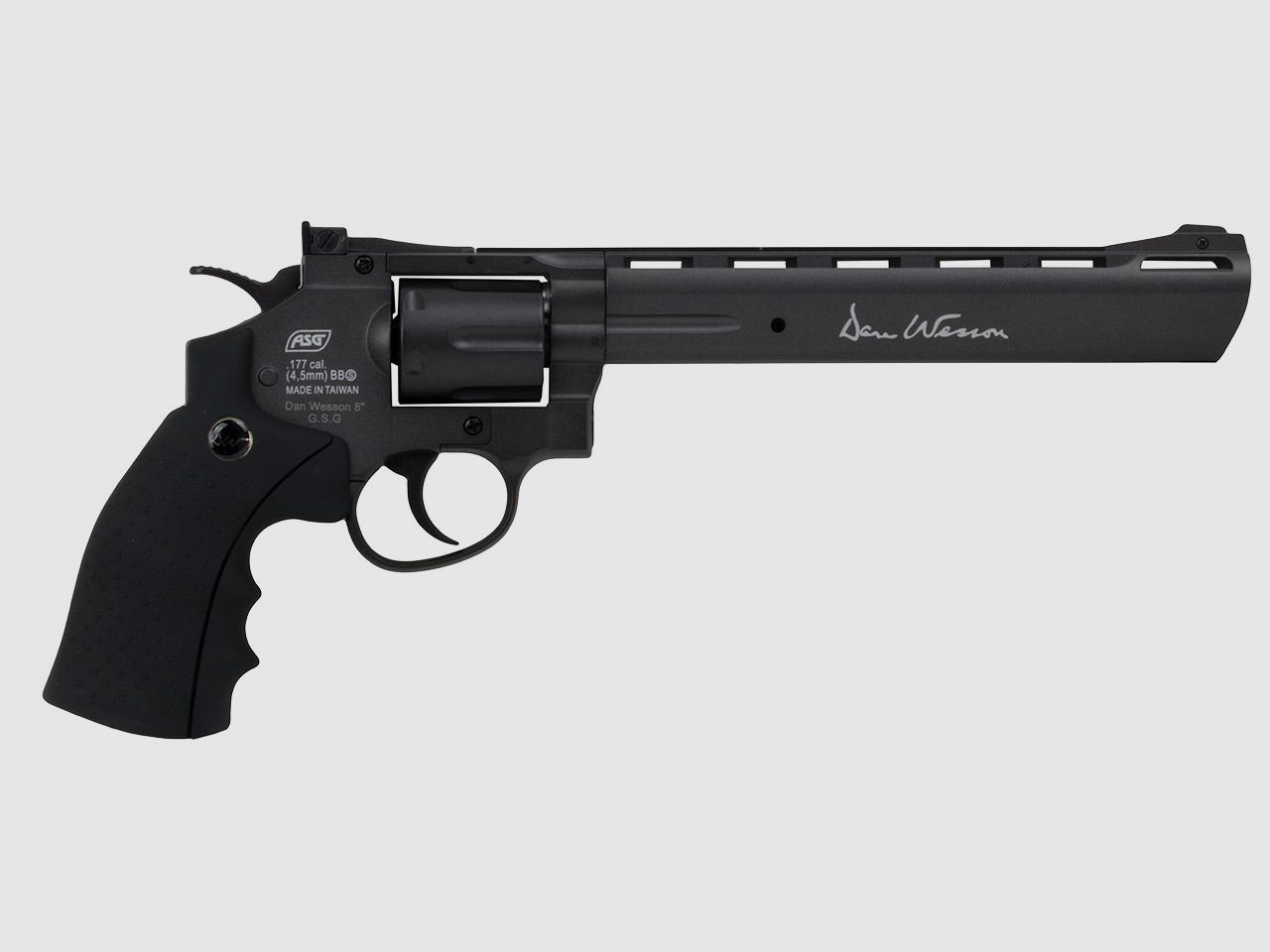 CO2 Revolver Dan Wesson 8 Zoll schwarz Kaliber 4,5 mm BB (P18)