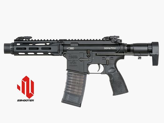 Daniel Defense DDM4 PDW SBR máx. 0,5J AEG con ESHOOTER ETU, Negro