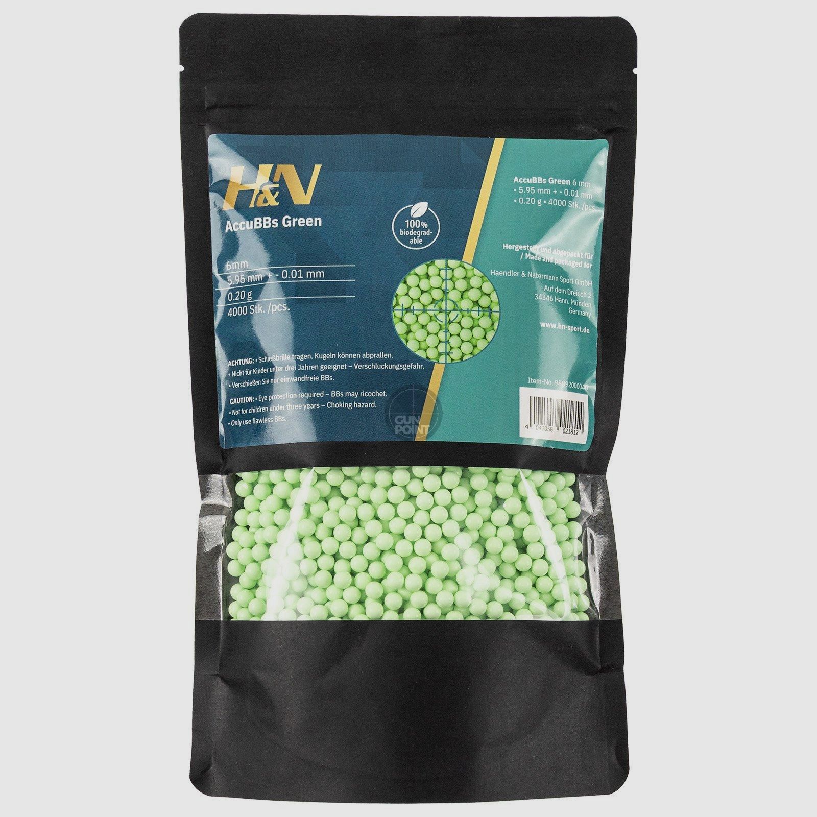 H&N Sport AccuBBs Green - 0,20g - 4000 Stk. Bio