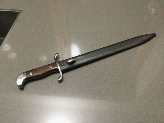 Bayonet, 1909, Argentine Model, matching numbers, steel scabbard