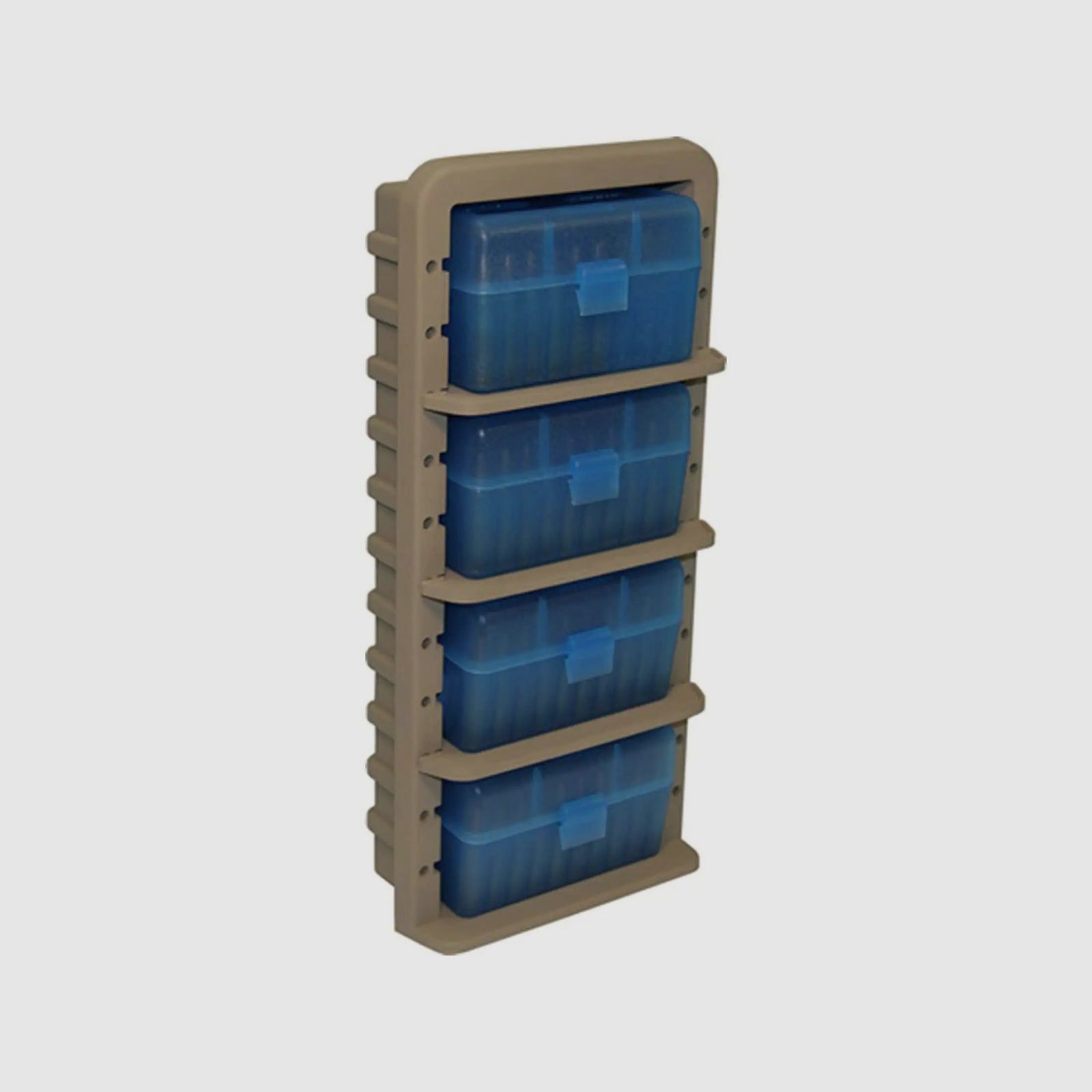 MTM Patronenboxenrek ARRS Ammo Rack blauw helder/donker aarde klein geweer