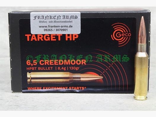 GECO Target HP 6,5 Creedmoor 130gr. 8,4g 50 Stück Staffelpreise