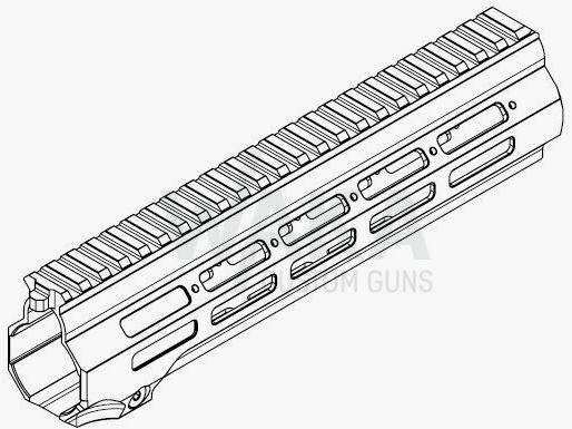 B&T M-Lock Handguard for HK416 / MR223 (11")