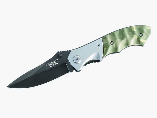 Herbertz Einhandmesser, AISI 420, Kunststoff, Camo-Design, Clip