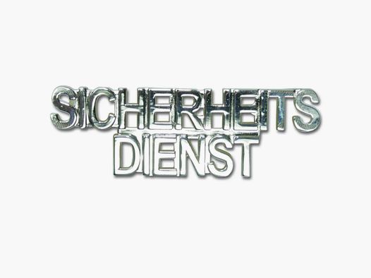 Fritzsch Kragenspiegel SICHERHEITSDIENST silberfarben