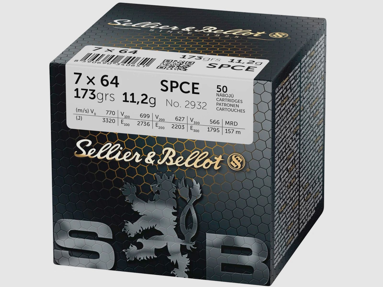 Sellier & Bellot 155484 7x64 partial jacket SPCE 11.2g 173grs.