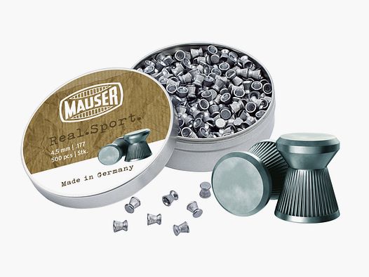 Diabolo Mauser de cabeza plana estriado 4,5mm 500 piezas