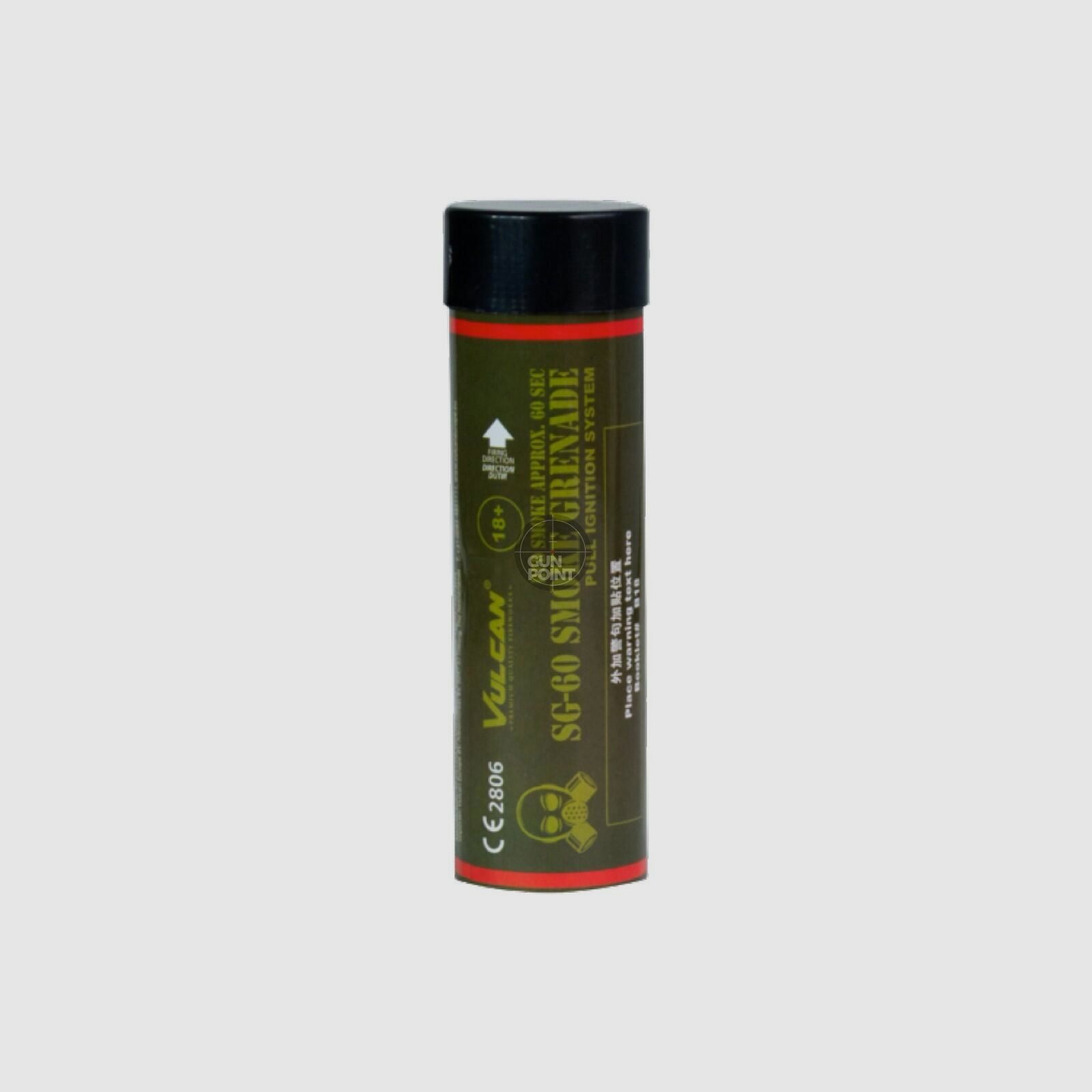 Vulcan Smoke Grenade - Rauchtopf mit Reiznder 60 Sekunden Rot