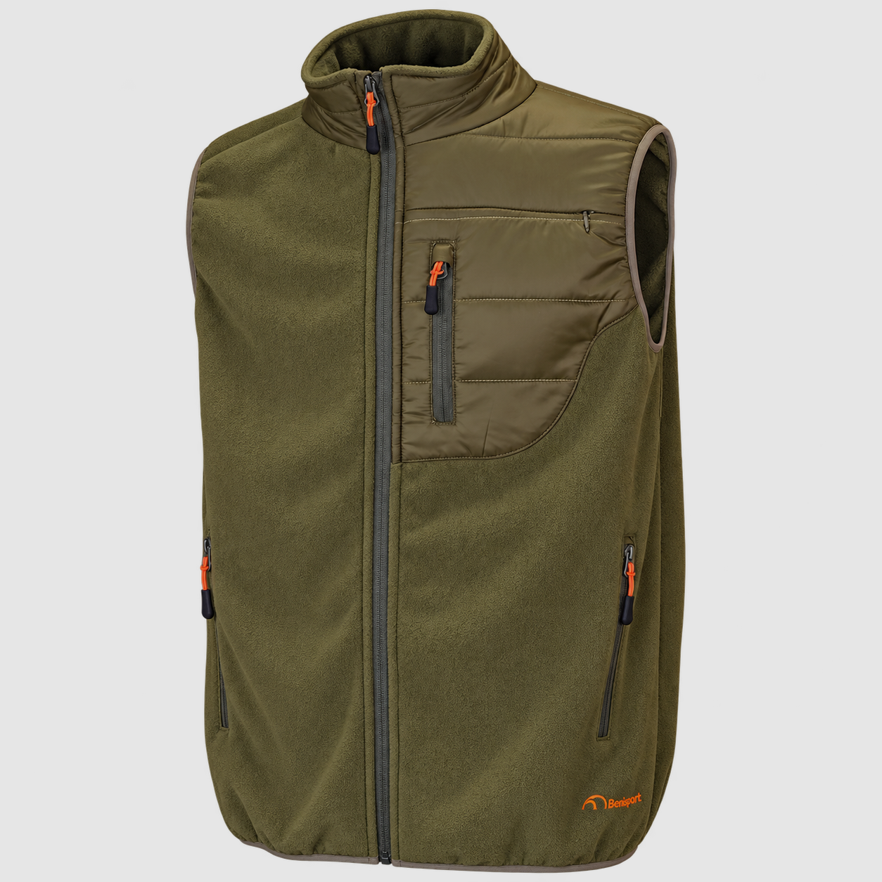Gilet en polaire Benisport Peñarroya kaki, image 1 sur 2