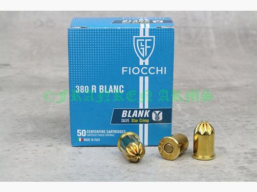 Fiocchi 9mm R.K. Cartouches à Blanc 50 Pièces