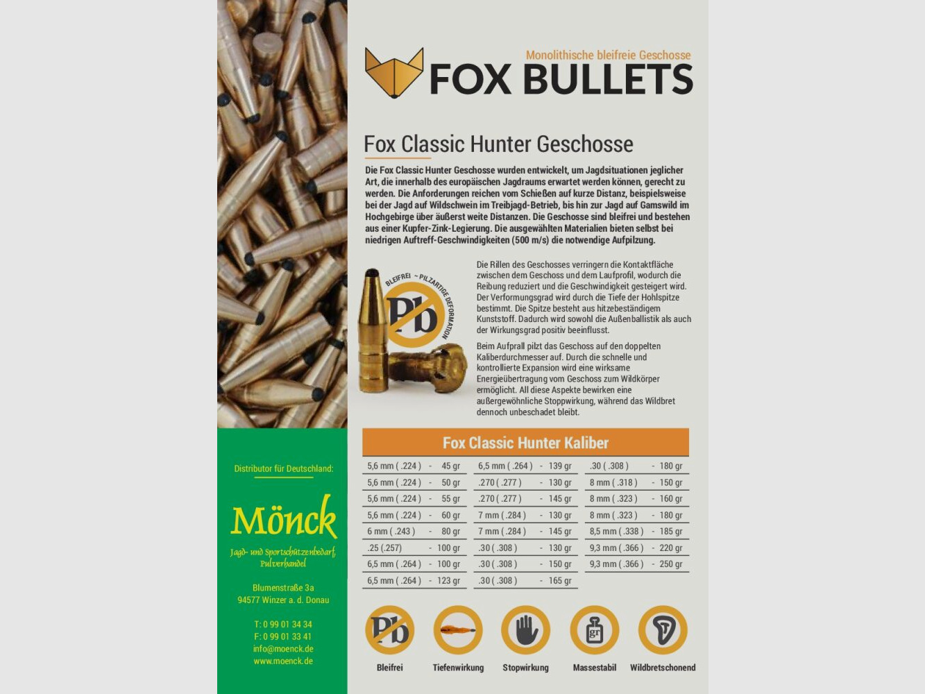 Proiettili Fox Bullets Classic Hunter