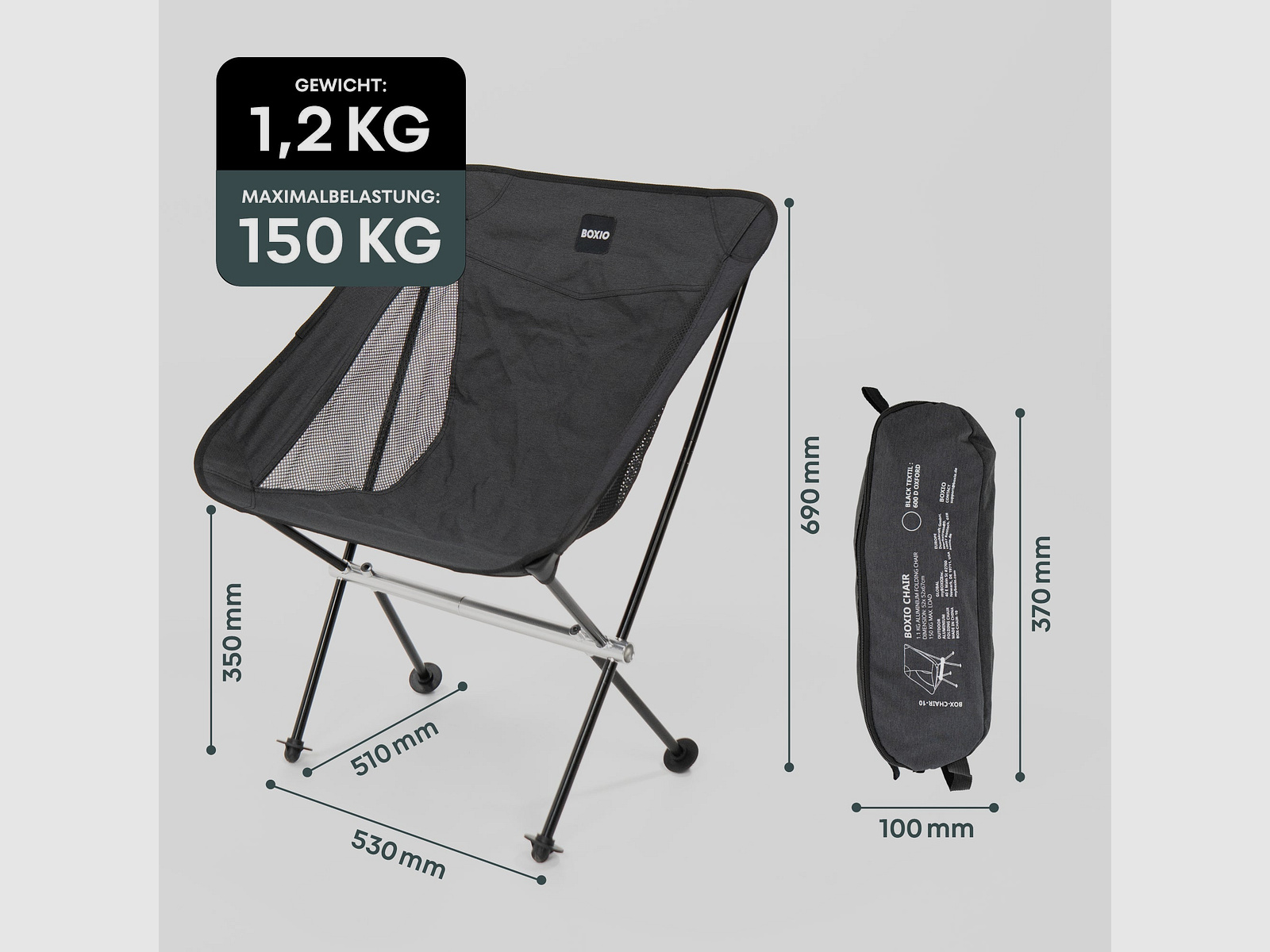 BOXIO CHAIR I ultraleichter Campingstuhl