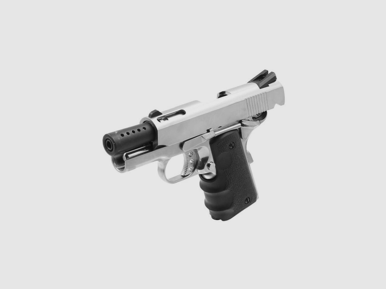 GBB 1911 Mini AW CUSTOM - Wykończenie Srebrne - Realistyczny Blowback - Precyzja i Niezawodność w Terenu, zdjęcie 4 z 5
