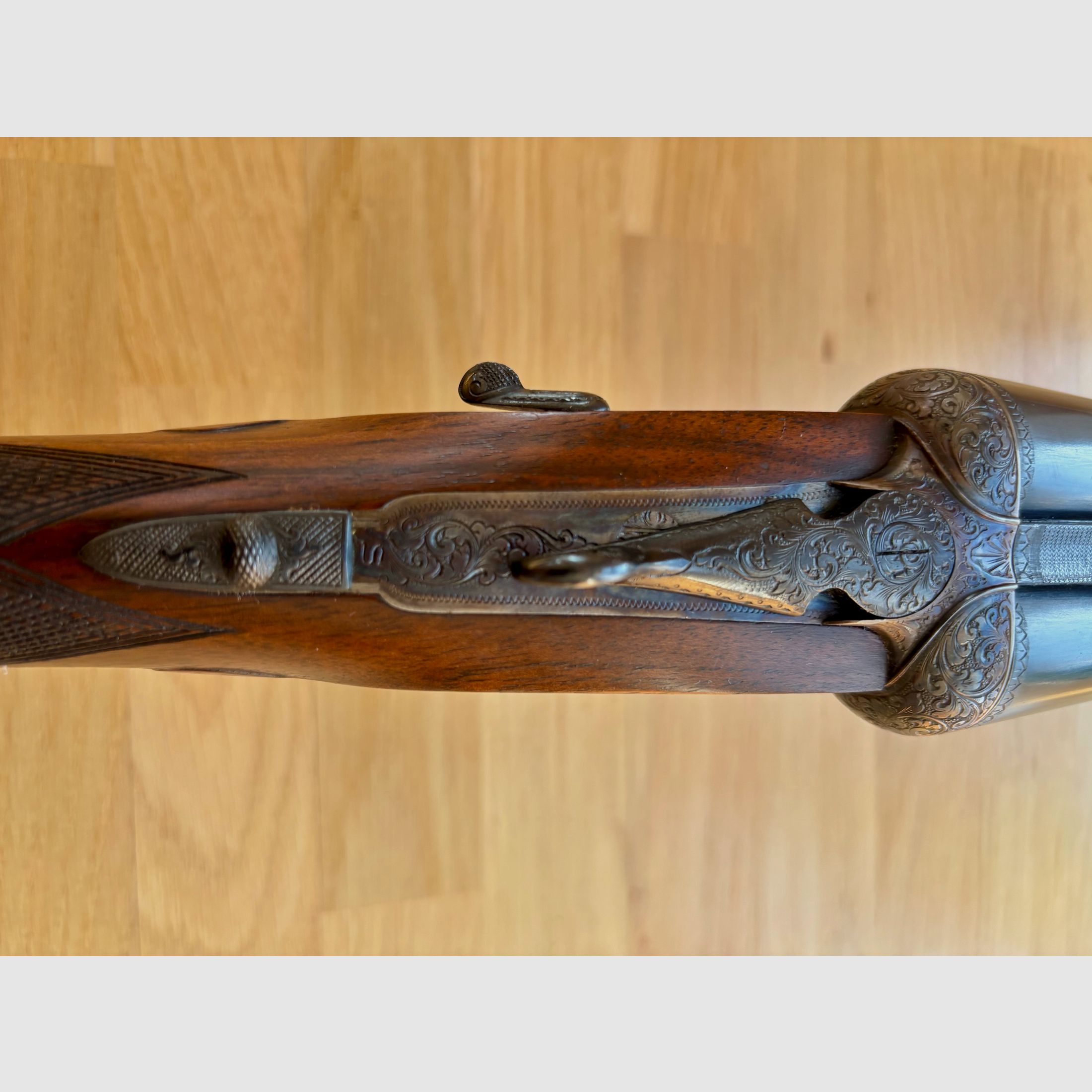 Grulla Seitenschloss Querflinte - Modell 215 - Cal. 12/70 - ejecución de alta calidad - año de fabricación 1977