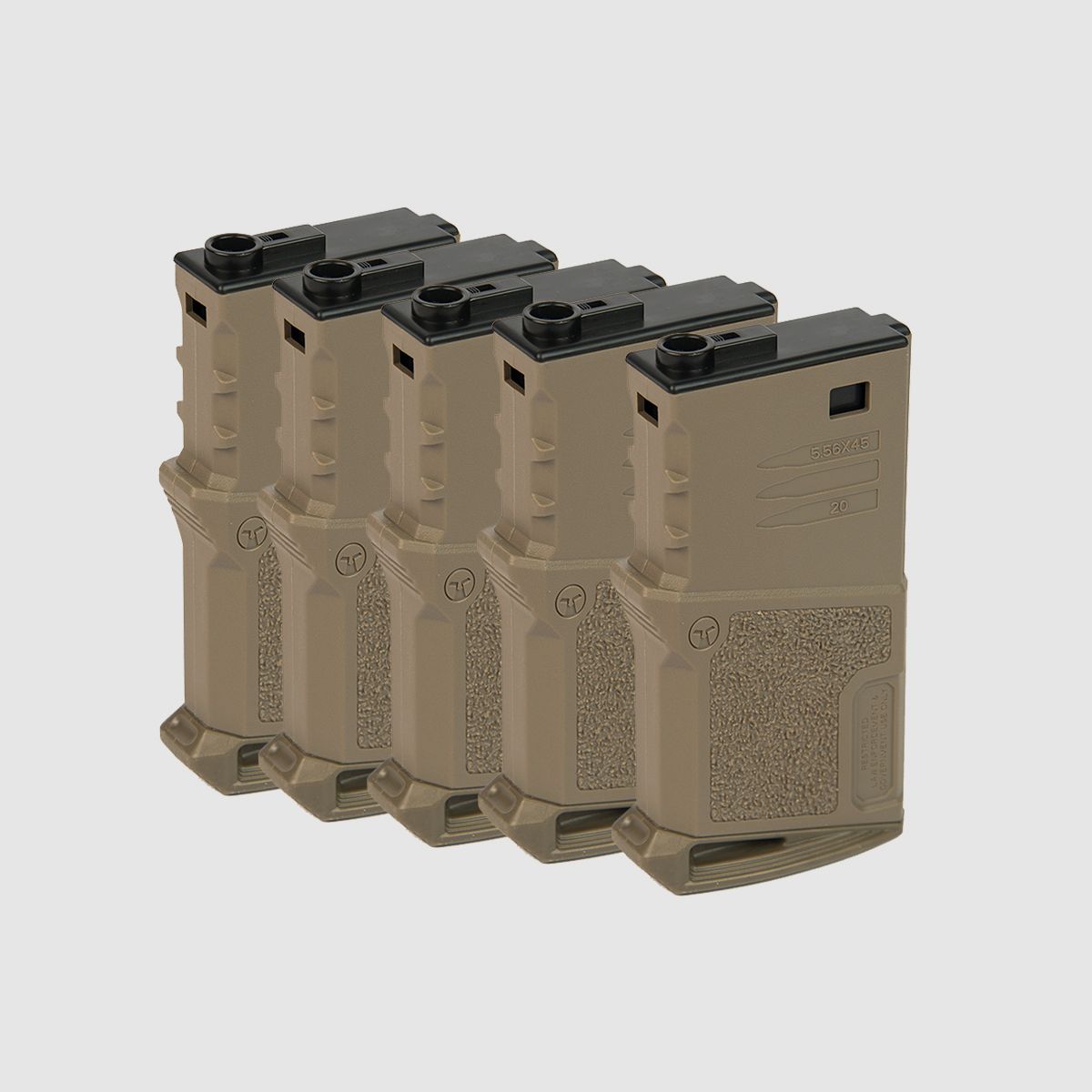 Ares Mid Cap Amoeba M4 | M16 Magazine 5er 120 schoten 6mm - Airsoft AEG / S-AEG