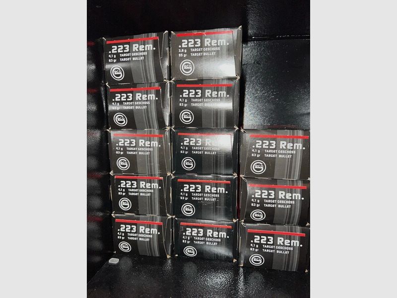 650 Schuß Gecco Target .223 Remington 63gr.