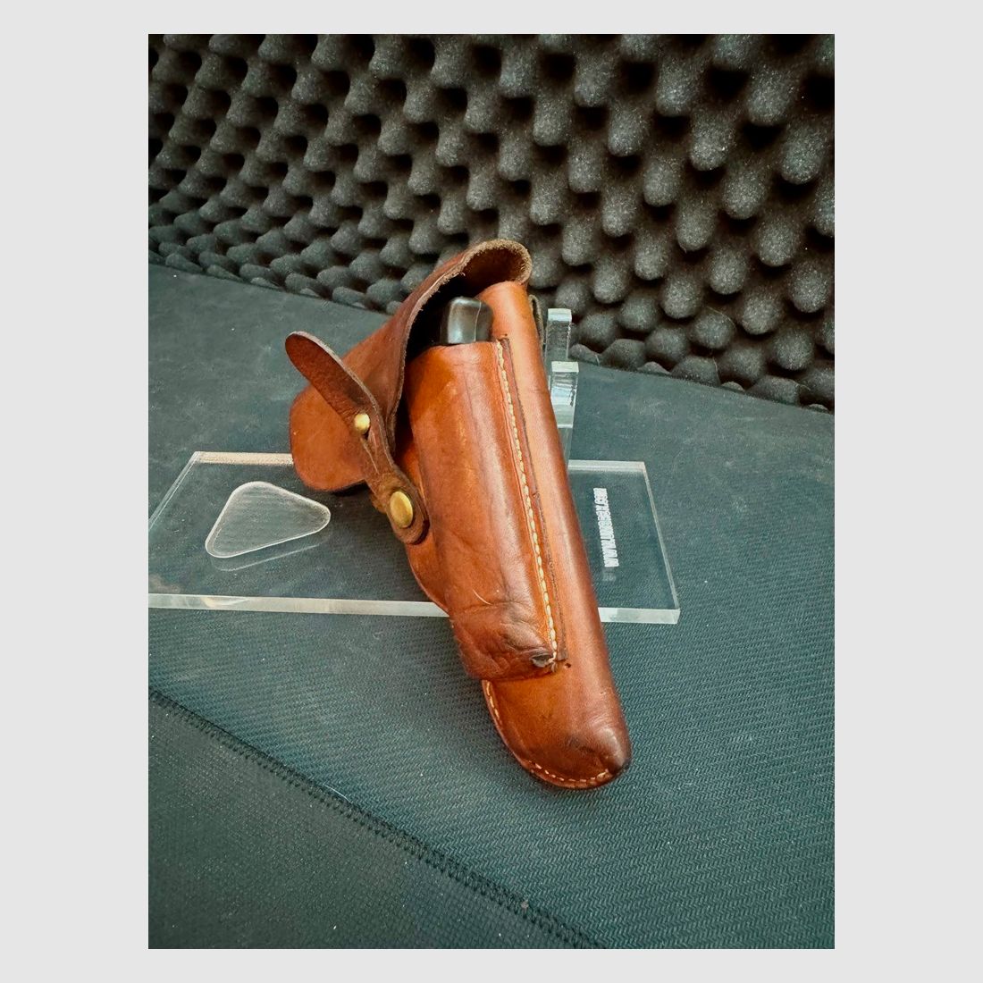 Funda de cinturón de cuero, Walter PP y PPK, marrón, vintage, retro, coleccionista