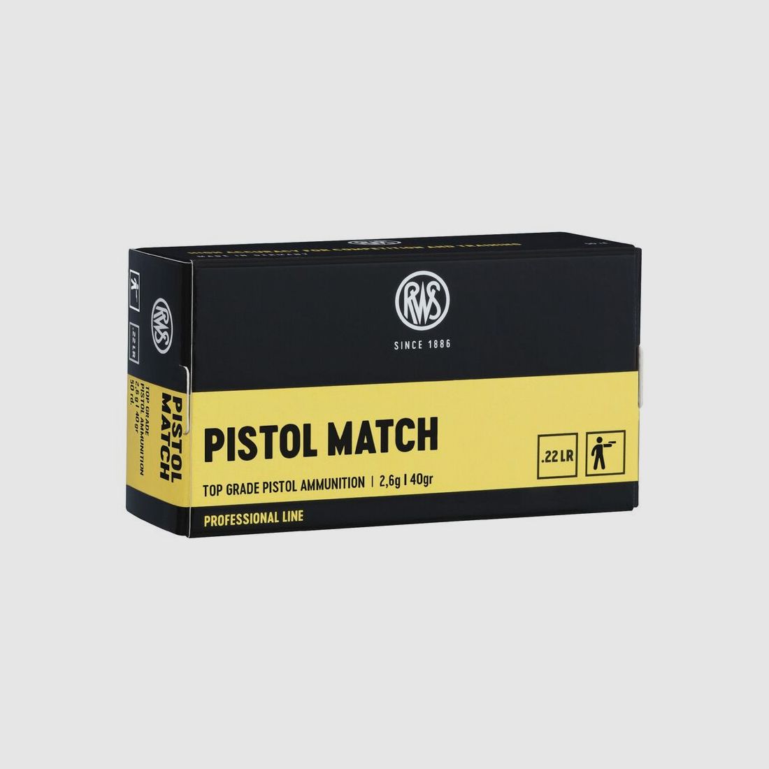RWS Pistol Match .22 LR 40GR LRN 50 Patronen