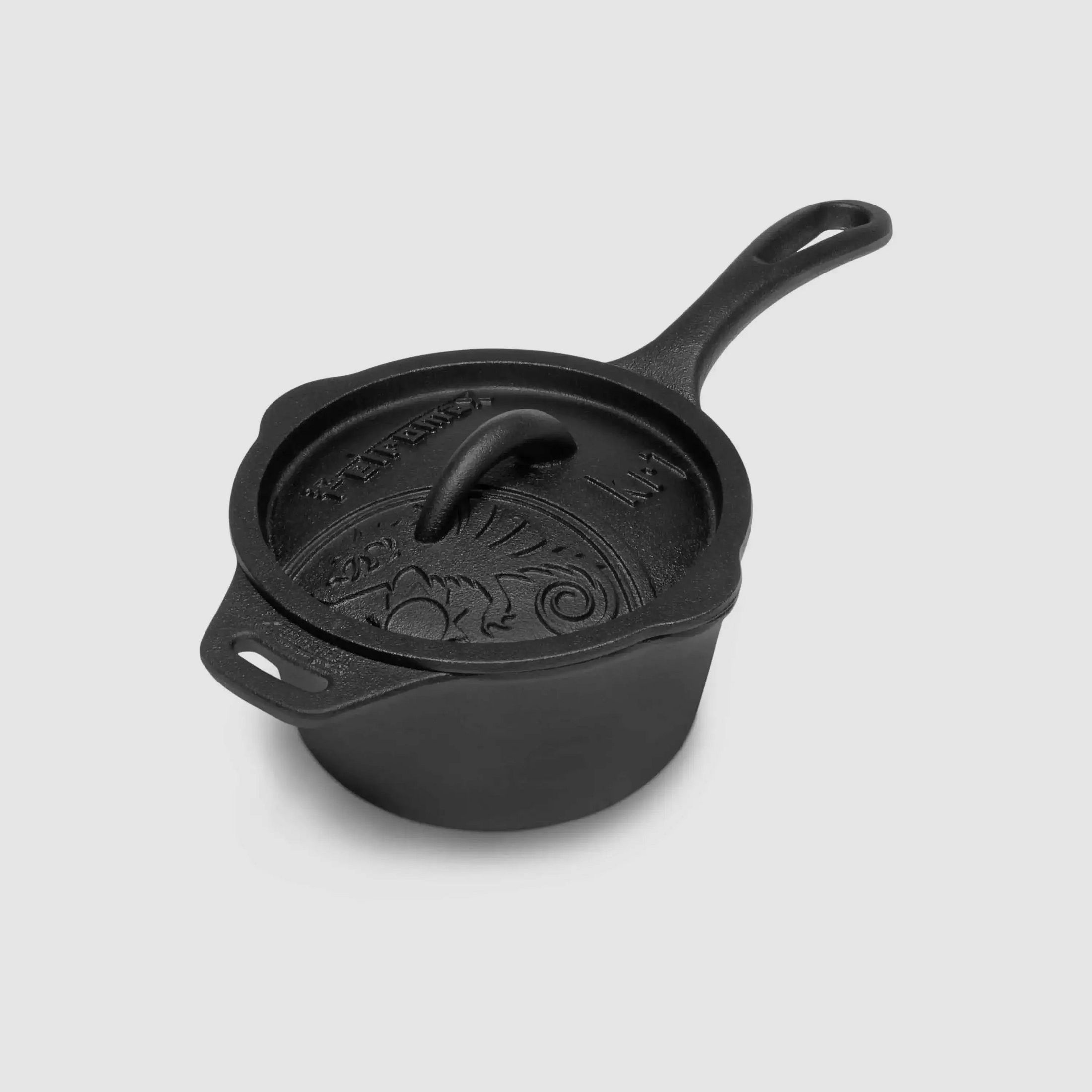 Petromax Petromax Casseruola kr1 in Ghisa con Coperchio nera