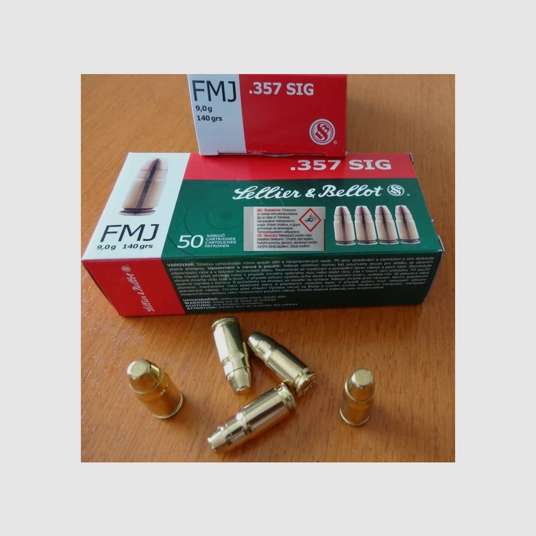 Sellier & Bellot 100 patronen, Sellier & Bellot .357 Sig FMJ