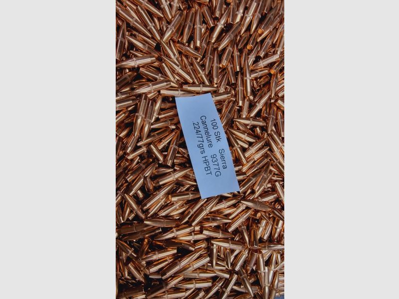 .22/.224/77grs #9377G# Sierra MK HPBT Long Range Geschosse 100 stk